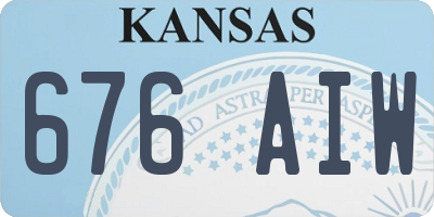 KS license plate 676AIW