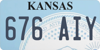 KS license plate 676AIY