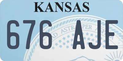 KS license plate 676AJE