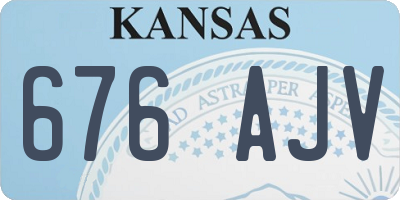 KS license plate 676AJV