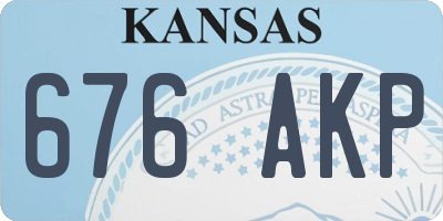 KS license plate 676AKP