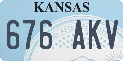 KS license plate 676AKV