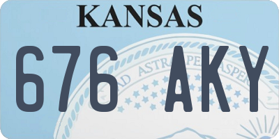 KS license plate 676AKY
