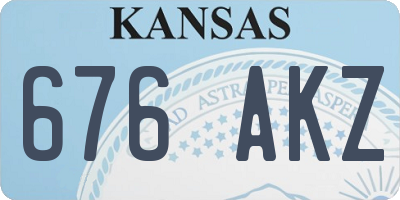 KS license plate 676AKZ