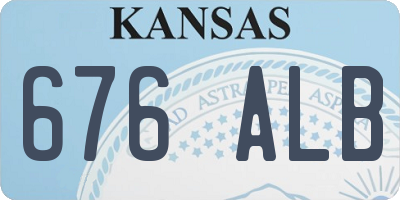 KS license plate 676ALB
