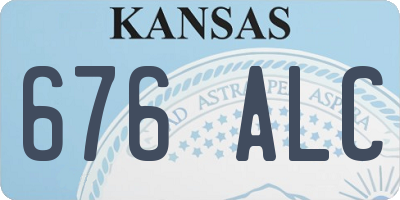 KS license plate 676ALC