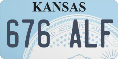 KS license plate 676ALF