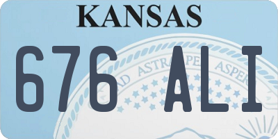 KS license plate 676ALI