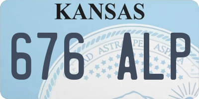 KS license plate 676ALP