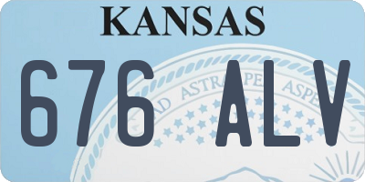 KS license plate 676ALV