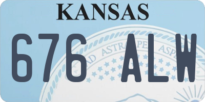 KS license plate 676ALW