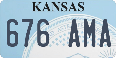 KS license plate 676AMA