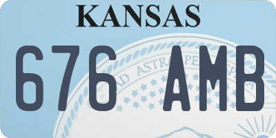 KS license plate 676AMB
