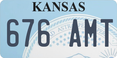 KS license plate 676AMT