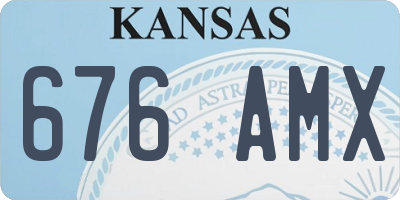 KS license plate 676AMX