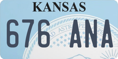 KS license plate 676ANA