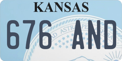 KS license plate 676AND