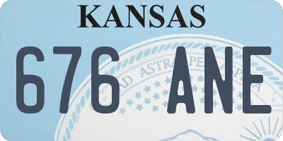 KS license plate 676ANE