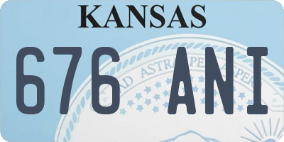 KS license plate 676ANI