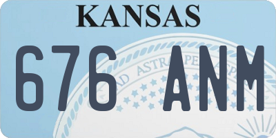 KS license plate 676ANM