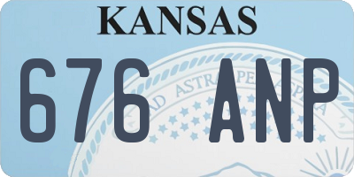 KS license plate 676ANP