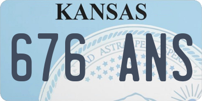 KS license plate 676ANS