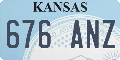 KS license plate 676ANZ