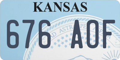 KS license plate 676AOF