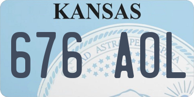 KS license plate 676AOL