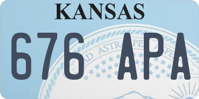 KS license plate 676APA