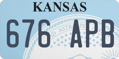 KS license plate 676APB