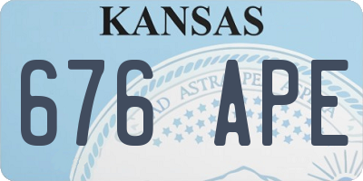 KS license plate 676APE