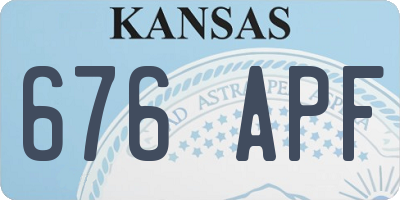 KS license plate 676APF
