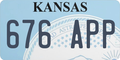 KS license plate 676APP