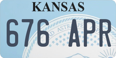 KS license plate 676APR