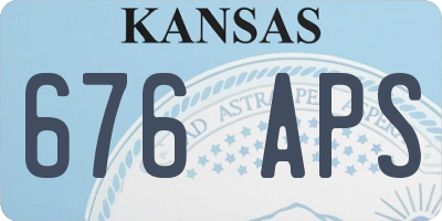KS license plate 676APS