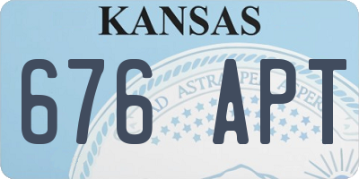 KS license plate 676APT