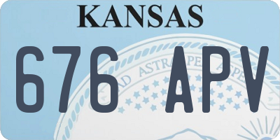 KS license plate 676APV