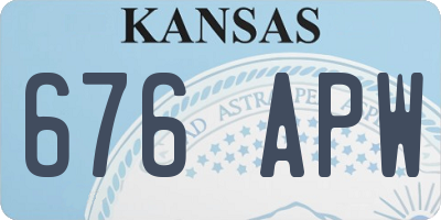 KS license plate 676APW