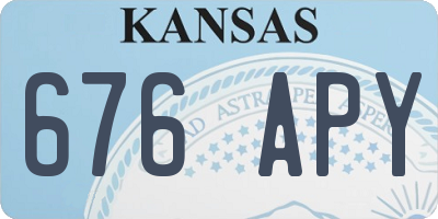 KS license plate 676APY