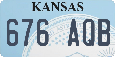 KS license plate 676AQB