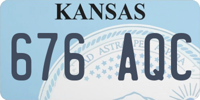 KS license plate 676AQC