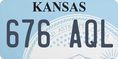 KS license plate 676AQL