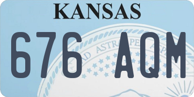 KS license plate 676AQM