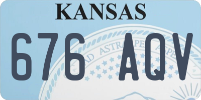 KS license plate 676AQV