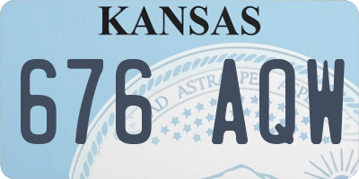 KS license plate 676AQW