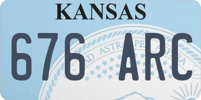 KS license plate 676ARC