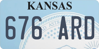 KS license plate 676ARD