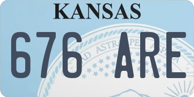 KS license plate 676ARE