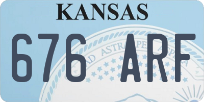 KS license plate 676ARF